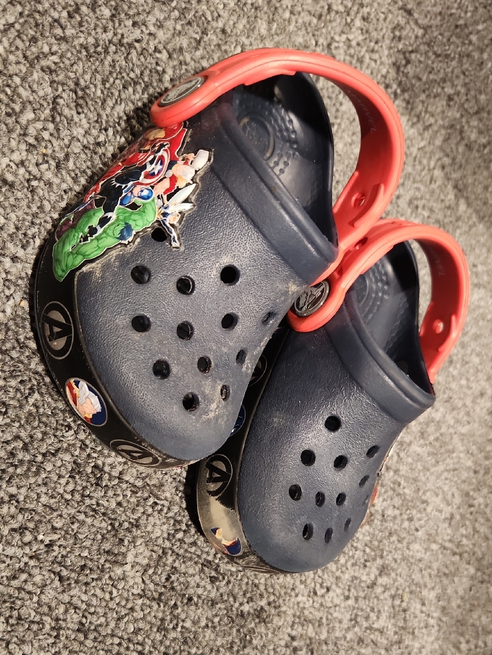 Kids Avengers Light Up CROCS size 6